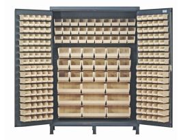 CABINET W/227 IVORY BINS STL 60X24X84IN