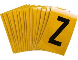 BradyLite 1 in Reflective Numbers Black on Yellow, Z 25/PK