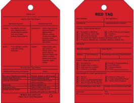 Quality Control Tag RED TAG Paper 7x4 Black on Red 100/PK