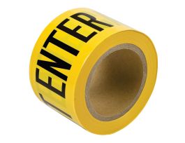 Standard Barricade Tape Roll -  Polyethylene, CAUTION DO NOT ENTER, Black on Yellow, 3"  x 200'