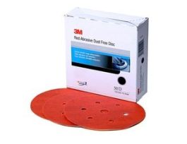 3M™ Hookit™ Red Abrasive Disc Dust Free, 01142, 6 in, P220, 50 discs per carton, 6 cartons per case