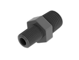 Filter Adapter, 1/8" NPT(M) x 1/4" NPT(M), polypropylene; 1/ea