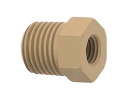 Threaded Adapter, PEEK, 1/8" ID, 5/16-24 Flat Bottom (F) to 1/4" NPT(M)