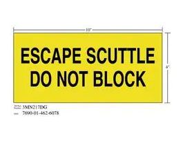 3M™ Diamond Grade™ Safety Sign 3MN217DG, "ESCAPE…BLOCK", 10 in x 4 in, 10/Package