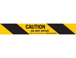 Bradystripe Temporary Sign Tape, Vinyl, Black on Yellow, 2" x 100'