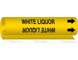 WHITE LIQUOR Pipe Marker, 9" H x 8" W, Fits Pipes 1.5" Dia. Thru 2.375" Dia.