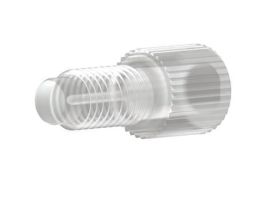 Port Plug, Standard Knurl, Natural ETFE, 1/4-28 Flat-Bottom; 1/EA