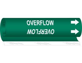 Overflow Pipe Marker, 8" H x 5" W, Fits Pipes 0.5" Dia. Thru 1.375" Dia.