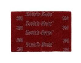 Scotch-Brite™ Hand Pad 7447B Pro, PO-HP, A/O Very Fine, Maroon, 6 in x 9 in, 60 ea/Case, Bulk
