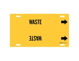 Waste Pipe Marker, 10" H x 32" W, Fits Pipes 10" Dia. Thru 15" Dia.