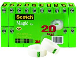 Scotch® Magic™ Tape 810K20, 3/4 in x 1000 in 20 rolls/pack, 6 packs/cs