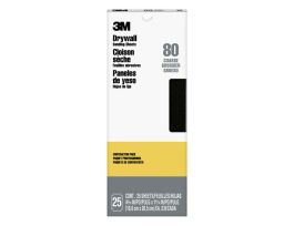 3M™ Drywall Sanding Sheets 99433NA, 4 3/16 in x 11 1/4 in, 80 grit, 25 shts/pk, 10pks/cs