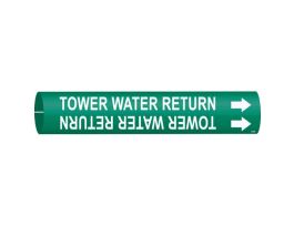 Tower Water Return Pipe Marker, 0.875" H x 0.875" W, Fits Pipes 1.5" Dia. Thru 2.375" Dia.
