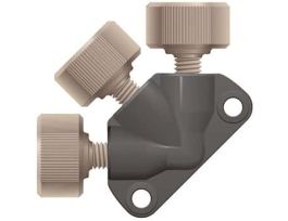 High-Pressure Mixing Tee Body, PEEK, 0.020" ID, 1/16" OD Tubing, 10-32 Coned; 1/EA