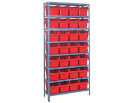 12IN X 36IN X 75IN 28 RED 8IN BINS