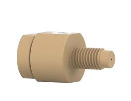 Nonmetallic Inline Check Valve, Outlet, 1 psi, 0.06" ID, 1/4-28 (M) to 1/4-28 (F) Flat Bottom; 1/EA