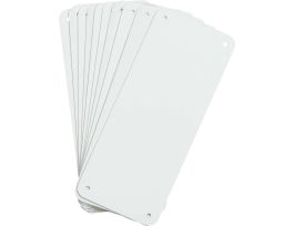 Blank Panel Sign, 4.25" H x 10.25" W, Pack of 10, White