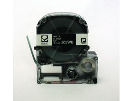 LABEL WHITE ON BLACK 9MM TAPE