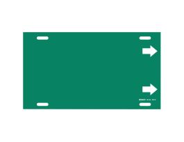 Blank Pipe Marker with Arrow, 10" H x 32" W, Fits Pipes 10" Dia. Thru 15" Dia.