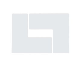 ToughStripe® Floor Marking Tape L-Shaped Corner Marks -  Polyester, Solid Color, White, 4" x 10"