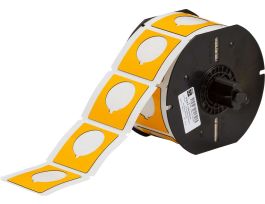 B30 Series Raised Profile Push Button Labels 1.8 in H x 1.8 in W Yellow 190/RL