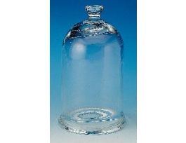 JAR BELL GLASS W/KNOB 8.5X15