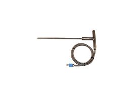 Type-T, Heavy Duty SS T-Handle Probe, 10" L, Mini-Connector, .250" Dia, Grounded