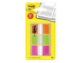 Post-it® Flags 680-OLP, .94 in. x 1.7 in. (23,8 mm x 43,2 mm), 60 Flags/On-the-Go Dispenser, 1 Dispenser/Pack