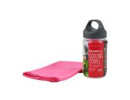 EZ-CoolMax Cooling Towel, Hollow Fiber Wicking Fabric 40"x12" Pink, 40in x 12in