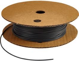 BRADYMARK Series Heat Shrink Tubing: Polyolefin, Black, 0.063" Dia x 100' L