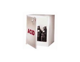 HDPE Benchtop Acid Storage Cabinet, six 2.5 L bottle capacity