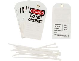 Tag DANGER DO NOT OPERATE/REMOVE THIS LOCK TO PROTECT MY LIFE Polyester 10PK
