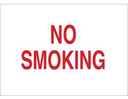 No Smoking Sign, 10" H x 14" W x 0.006" D, Polyester