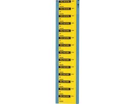 Write-on Labels, RE-WORK, 0.625" H x 1.5" W, Card of 14 Labels, Black on Yellow