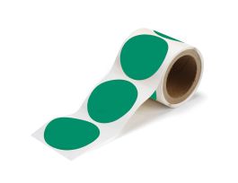 ToughStripe® Floor Marking Tape Dots - Polyester, Solid Color, Green, 3.5"