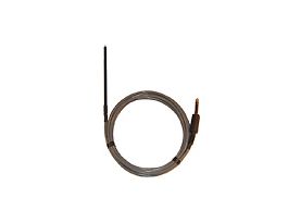 Thermistor Probe, Glass, 3 / 16" Dia, 5" L, Phono Plug, 10ft Lead