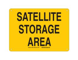 Satellite Storage Area Sign, 10" H x 14" W x 0.035" D, Aluminum