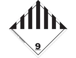 9 Sign, 10.75" H x 10.75" W x 0.004" D, Vinyl