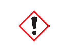 GHS Label,Exclamation Point Pictogram,1" x 1",adhesive poly,500/roll