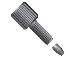 SealTight Fitting, Long Thread, Black PEEK, 1/16" OD Tubing, 10-32 Coned; 1/EA