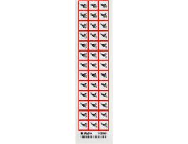 GHS Explosive Picto Labels: Vinyl, Black/Red on White, 0.625" H x 0.625" W, 0.625" H x 0.625" W x 0.004" D