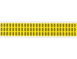 Repositionable Vinyl 0.375 in Black on Yellow, Letters O Card of 78 Labels
