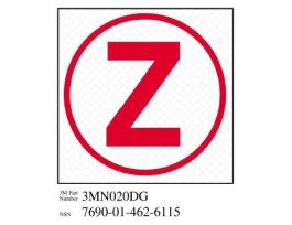 3M™ Diamond Grade™ Damage Control Sign 3MN020DG. "Cir Zebra", 3 in x 3 in, 10/Package