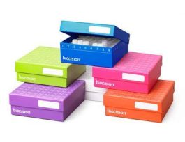 CRYOBOX HINGED PURPLE 100PLACE PK50