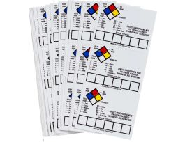 Blank Write-On Container Label w/NFPA Diamonds, 1.5" H x 2" W x 0.004" D, Vinyl