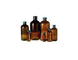 BOTTLE BST-RD PTFE CAP GL AMB 4OZ CS128