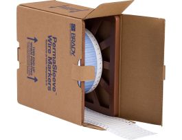 PermaSleeve Heat Shrink Wire and Cable Labels 1/8" Dia for 3" Core Printers - 0.67" White Single-Sided