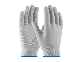 Nylon and Carbon Fiber Yarns, Wht. PVC Dotted Grip, LG