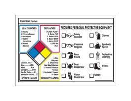 Write-on NFPA Protective Equipment Labels, 7" H x 10" W x 0.004" D