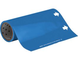 Blank Pipe Marker with Arrow, 30' H x 12" W x 30' L, Roll of 30', Fits Pipes, 2.5" Dia. Thru 6" Dia.